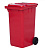 Мусорный контейнер 240л на колесах красный