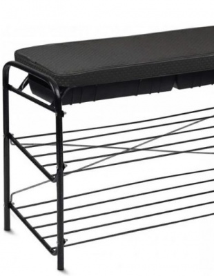 Этажерка с мягким сиденьем и ящиком NIKA ЭТП3 черный 