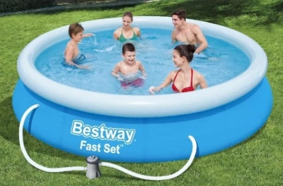 Надувной бассейн Bestway Fast Set 57274 с фильтр-насосом