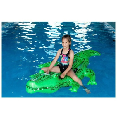 Надувная игрушка-наездник Intex Гигантский крокодил 203х114 см 58562NP 3+