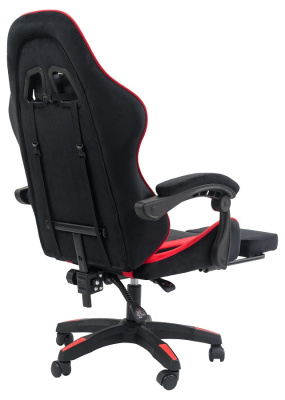 Вибромассажное кресло Calviano 1584 черно-красный велюр 