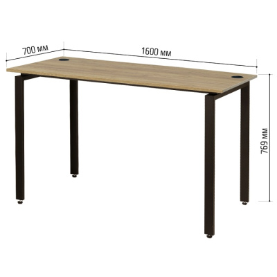Стол письменный Сиэтл ДТ-5 160х70 дуб золотой металл черный 