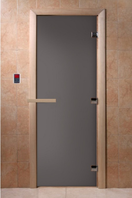 Дверь для бани Затмение графит матовая 180х70