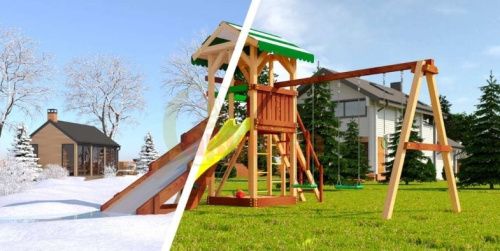 Детская спортивная площадка для дачи Савушка 4 Cезона 4