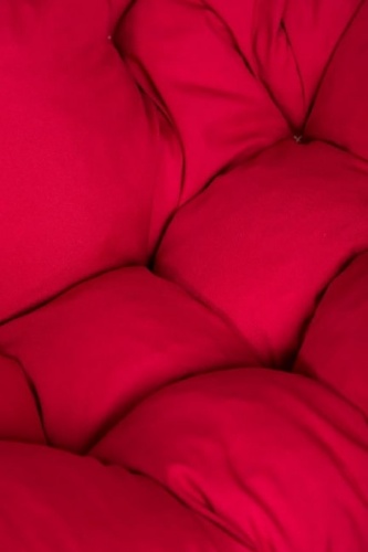 Подвесное кресло Скай 03 коричневый подушка красный 