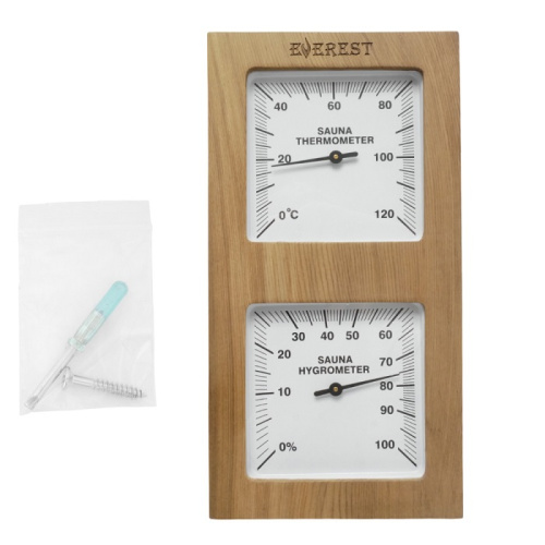 Термогигрометр EVEREST вертикаль кедр (TG-03 white)
