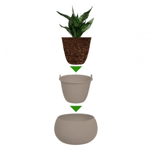 Кашпо для цветов Prosperplast Splofy Bowl DKSP370-7529U
