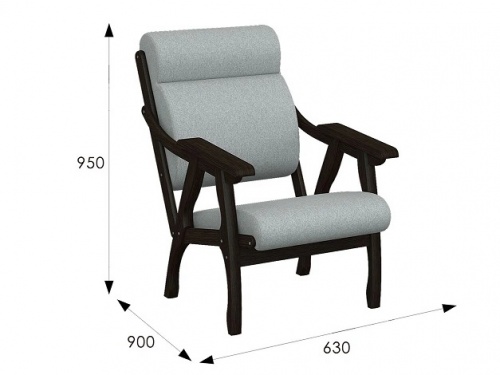 Кресло Вега 10 серый венге 