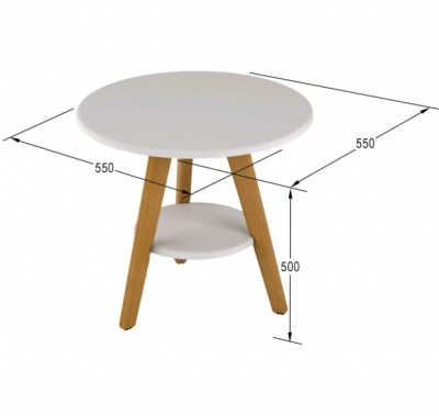 Стол журнальный Хог белый 