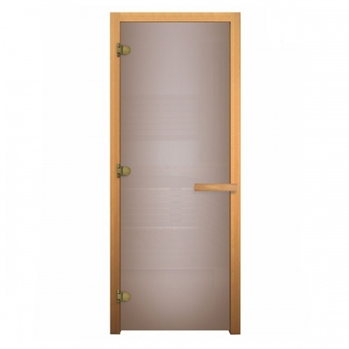 Дверь для бани 1800х700 (сатин матовая, 3 петли, 8мм)