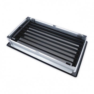 Вентиляционная решетка темно-серый с задвижкой 17х30