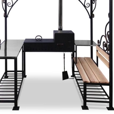 Мангал-беседка Шашлычный дворик с печью Разборная