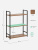 Стеллаж Leset Стилвуд 23 широкий 3 полки черный орех лион светлый 