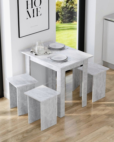 Стол обеденный Афина СН-130.10 бетон спаркс лайт 