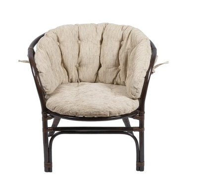 IND Комплект Багама дуэт темно-коричневый подушка бежевая овальный стол 