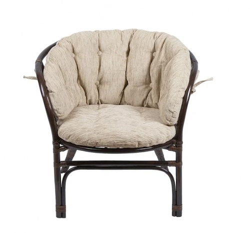 IND Комплект Багама дуэт темно-коричневый подушка бежевая овальный стол 