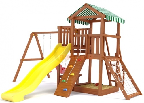 Детская спортивная площадка для дачи Савушка Мастер 2 Махагон Plus