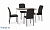 Стол обеденный SIGNAL DAMAR 60x100 черный/белый