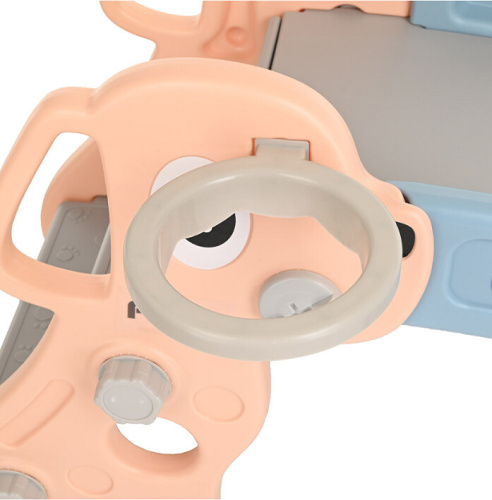 Горка-комплекс Pituso Мопсик с баскетбольным кольцом FE-HT-XG0-beige