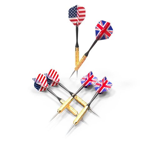 Дартс DFC PRINT двусторонний 45 см 6 дротиков