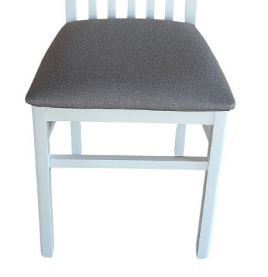 Стул МДК-82.1 Эмаль белая Серая рогожка 