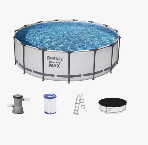 Бассейн каркасный Bestway 56438 Round steel Pro MAX 457x122см