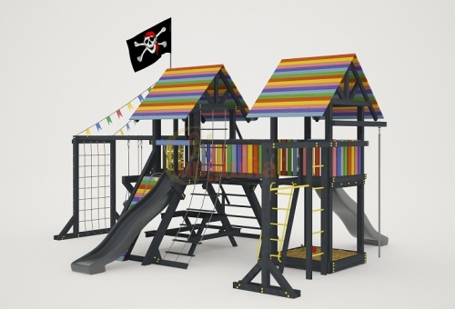 Детский спортивный комплекс для дачи Савушка 1 Black Edition