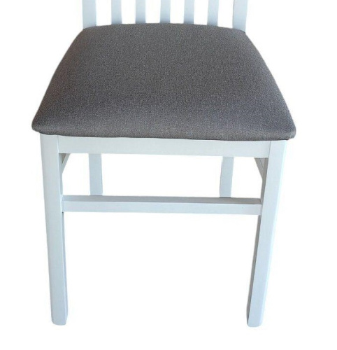 Стул МДК-82.1 Эмаль белая Серая рогожка 
