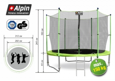 Батут ALPIN INSIDE 312 см - 10ft
