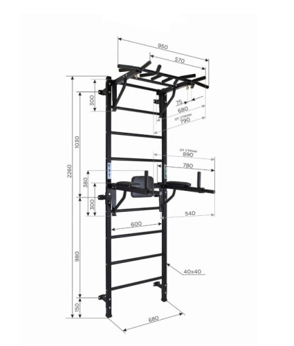 Спортивный комплекс Формула здоровья Hit Flexter ProfiI чёрный