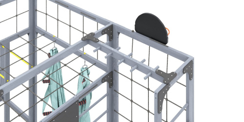 Детская площадка для дачи Савушка КУБ-2 Серый с гамаком для йоги