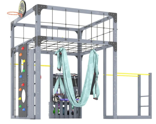 Детская площадка для дачи Савушка КУБ-1 Серый с гамаком