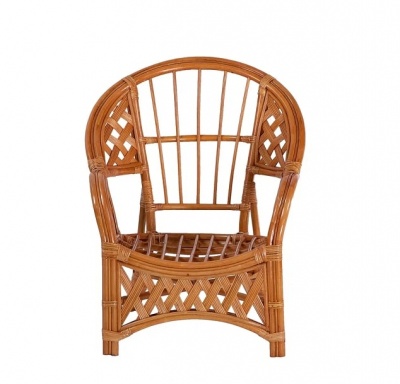 IND Кресло Черчилль коньяк темные подушки 