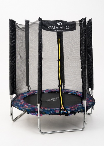Батут с защитной сеткой Calviano Smile 140 см 4,5ft light складной