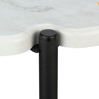 Стол журнальный МеталлАрт М025 белый мрамор 