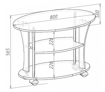 Стол журнальный Барселона сосна 
