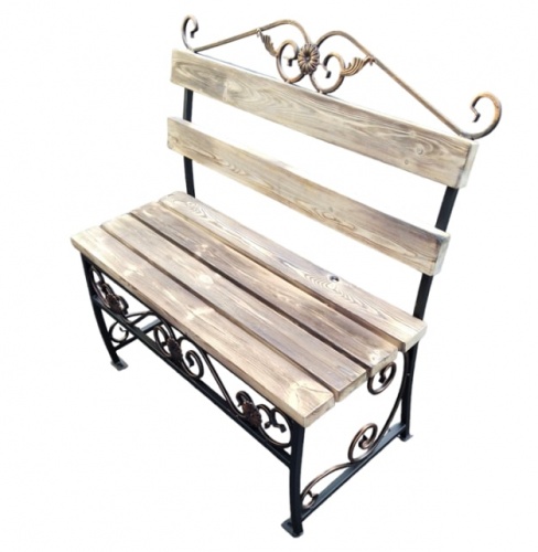 Скамейка с обжигом со спинкой С82 Саниджи