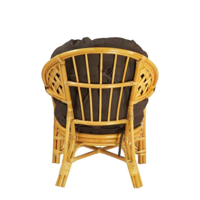 IND Комплект Черчилль кресло и овальный столик мед темная подушка 