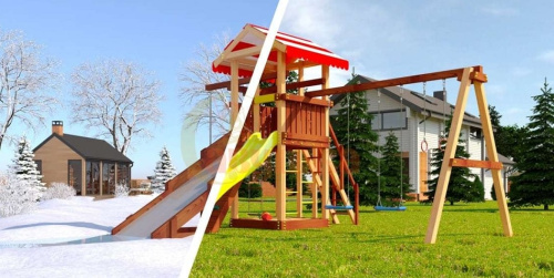 Детская спортивная площадка для дачи Савушка 4 Cезона 3