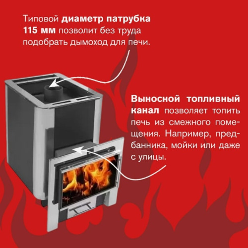 Печь для бани Термофор ДоброПар 9-14 дверка плазма