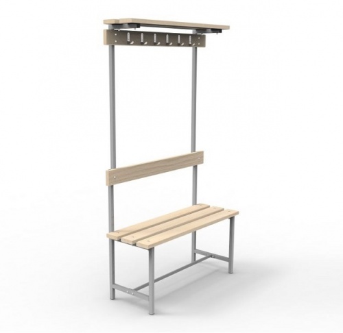 Скамья СВТ-7 с крючками полкой 