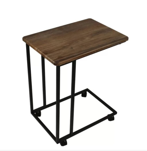 Стол приставной МеталлАрт М007 коричневый дуб черный 