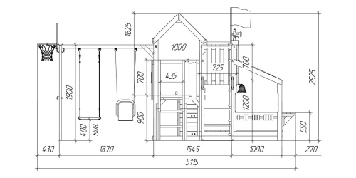 Детская площадка для дачи Савушка TooSun 9 розовый