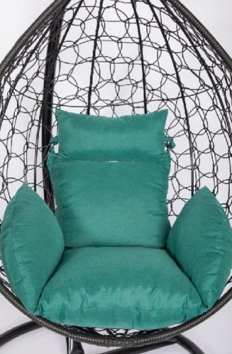 Подвесное кресло Скай 01 черный подушка зеленый 