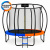 Батут AMETIST PRO Inside D312-10FT Blue Orange