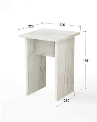 Табурет СН-005.012 дуб крафт белый 