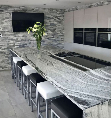 Панель Кварцит Бело-серый 600х150мм 