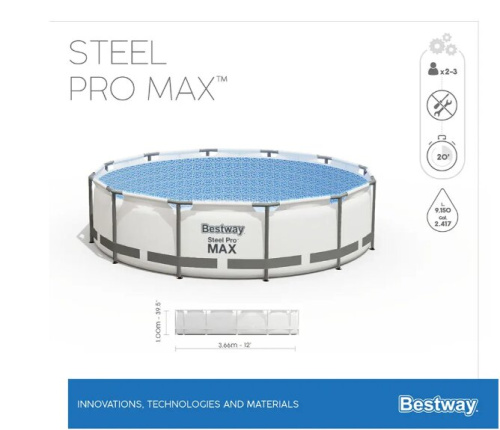 Бассейн каркасный Bestway 56418 Steel Pro MAX 366х100см