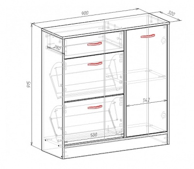 Тумба ПОРТО-6 белый дуб сонома 