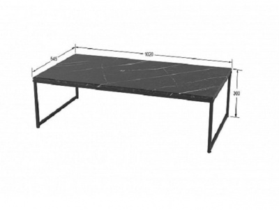 Стол журнальный Инсайд черный мрамор 